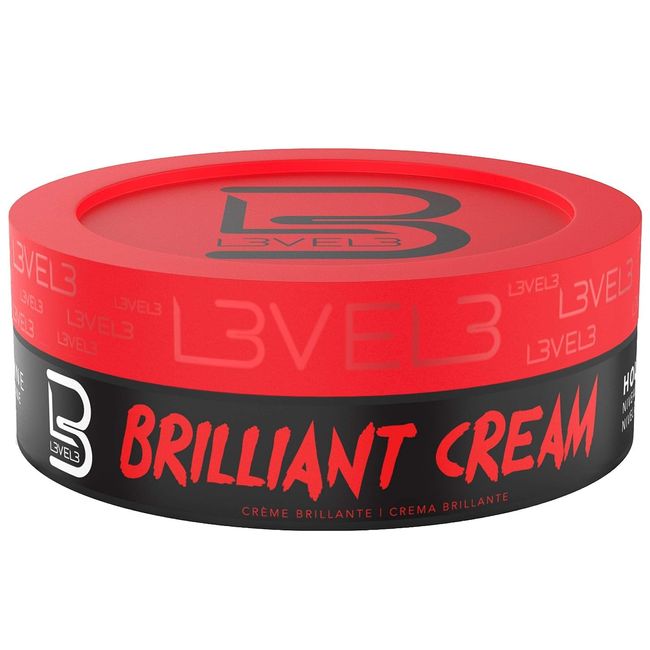 L3 Level 3 Brilliant Cream - Improves Hair Texture and Shine - Delivers a Natural Hair Style Look Hydrates your Hair