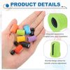 sourcing map 5pcs Potentiometer Knobs,D-Shaft Replacement Rubber Potentiometer Control Knob Replacement Push Rod Cap for DJ Controller Mixer Console Encoder Speaker(Green Black)