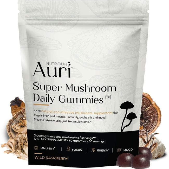 Super Mushroom Gummies - All-In-One Daily Supplement Gummy - 12 Mushroom Blend w