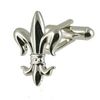Fleur De Lys Rhodium Plated Hypoallergenic cufflinks