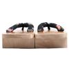 Kyoetsu Men's Geta Clogs, Double Teeth, Patterned Thong, Paulownia Stand, natural 9