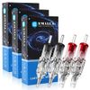 EMALLA Tattoo Cartridge Needles - 60Pcs Mixed Size Tattoo Needles #10 3RL 5RL 7RL 9RL 11RL 14RL #12 5RM 7RM 9RM 11RM 13RM 15RM Round Liner Curved Magnum For Tattoo Machines Tattoo Kit