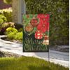 Merry Christmas Pointsettia Ornaments Garden Flag