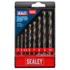 Sealey AK5708 Tungsten Carbide Tipped Masonry Drill Bit Set 8pc , Black