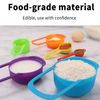 Multicolor Measuring Cups and Spoons Set - 6 Baking Cups, Colorful Spoons, UK Food Grade, Space Saving, Stackable