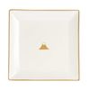 Miyamoto Sangyo 4512951126440 Mt. Fuji Square Plate, White