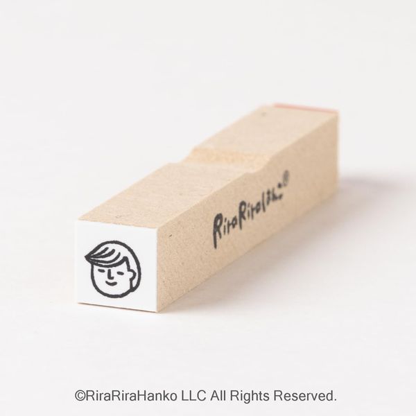 Mini Mini Macaron-kun*Face Only [0.4 inch (10 mm) Square] Rubber Stamp
