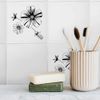 'Flower Heads & Seed Pod' 108mm Square Ceramic Tile (TD00025761)