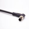 Elecbee M8 Connector Right Angle Male Single Ended Molded Cable 1 Meter (B Code 8 Pin)