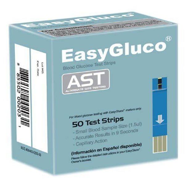 Easy Gluco Blood Glucose Test Strips Accurate & Fast 50 Count