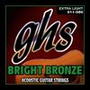 GHS BRIGHT BRONZE String Set For Acoustic Guitar - BB20X - Extra Light - 011/050