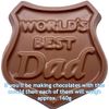 Worlds Best Dad Shield Mould Chocolate Making Plaster Casting