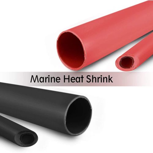 Yizerel 2 Pack 1/2''(12.7mm) Heat Shrink Tube 3:1 Adhesive-Lined Heat Shrinkable Tubing Black&RED 4Ft