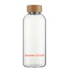 sunkey 50 Oz Glass Water Bottle Wide Mouth with Bamboo Lid Neoprene Sleeve