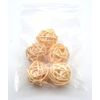 Generisch 5er Set Rattan-Bälle Natur hell 3 cm