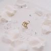 Philip Jones Gold Plated Adjustable Leaf Ring Created with Zircondia® Crystals