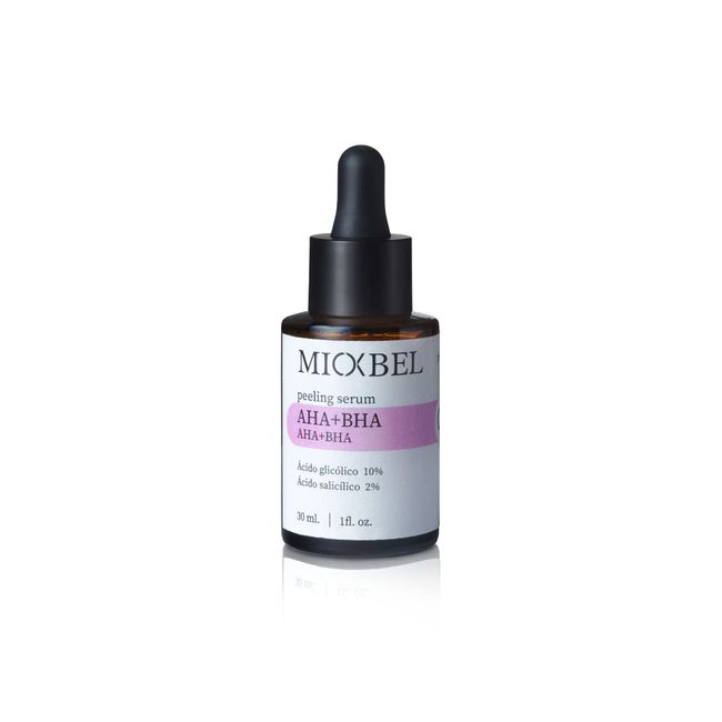 MIOXBEL Peeling-Gesichtsserum AHA 10% + BHA 2% | Anti-Unreinheiten Peeling-Effekt Serum | Bekämpft Mitesser, Pickel und Akne | Glykolsäure und Salicylsäure Gesichtspeeling 30ml