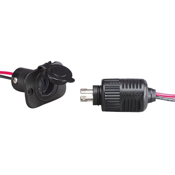 Marinco 12VCPS2 2 Wire ConnectPro Receptacle and Plug Combo, 40 Amp Black