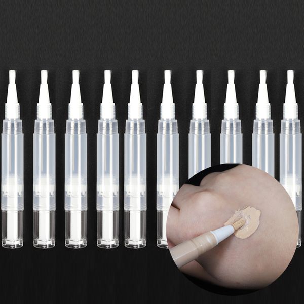 Cuticle oil pen container empty bottle 4ml 10pcs set foundation container brush included Assembly aids provided