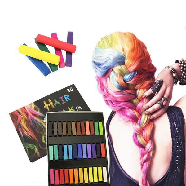 Joyeee Hair Chalk for Kids, Blue Hair Chalk, 36 Colors Deluxe Black Green Brown Gray Red Blonde Purple Pink Hair Chalk, Night Before Christmas Gifts for Daughter, Friends and Sister, Toxin-Free