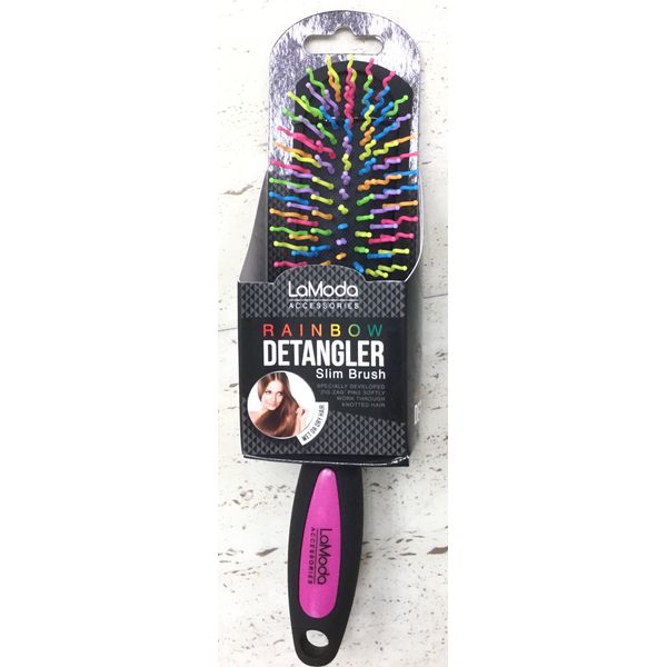 LA MODA RAINBOW SLIM HANDLED DETANGLER