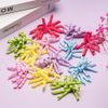 12 Pack Colorful School Hair Bobble Uniform Bobbles,Girls Streamer Hair Bobbles Curly Ribbon Bobbles Hair Bands for Girls School Hair Accessories(Sky Blue,Green,Yellow,Red,Purple)