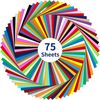 IModeur Permanent Adhesive Vinyl Sheets (75 Packs, 12"x12") - 38 Assorted Col...