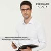 EYEGUARD Mens Reading Glasses, 1 Pair Rectangular Lightweight Metal Readers for Men (Grey, 1.00)