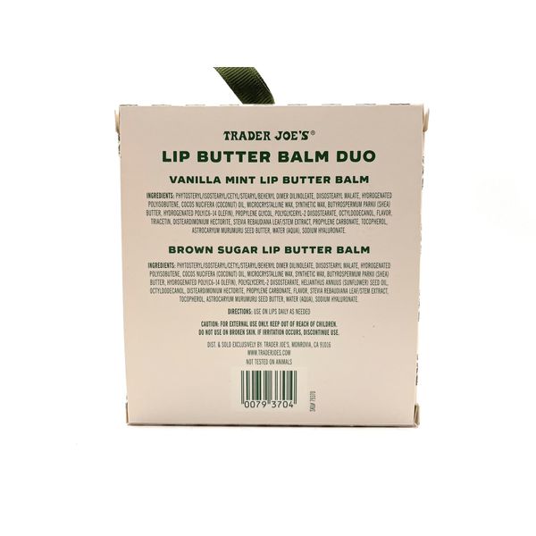 Lip Butter Balm Duo Vanilla Mint and Warm Brown Sugar, by Trader Joes 2-0.52oz/15g Each – Pack of 1