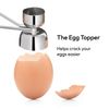 Egg Shell Opener Set | Stainless Steel Egg Cracker & Cutter Tool for Raw, Soft & Hard-Boiled Eggs | 2PCS Handheld Eggshell Remover (Small & Large)