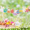 Geepen Easter Decorations 18PCS Hanging Easter Eggs Easter Bunny Hanging Decorations for Easter Basket Tree Easter Cards Easter Gifts Easter Crafts for Kids Toddlers Teens
