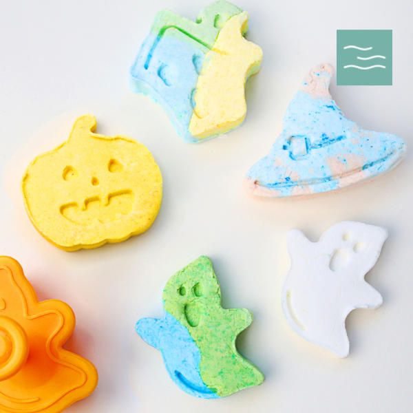 Ghost Friends Bubble Stamp Bath Salt Making KIT diy kit (about 25 tasks) + 4 types of cookie molds