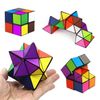 Magic Star Cube 2 in 1,Infinity Cube,Speed Cube,Smooth Surface Solid & Durable,3D Assembly Fidget Stress Anxiety Relief,Brain Teaser,Durable Puzzle Cube for Kids and Adults