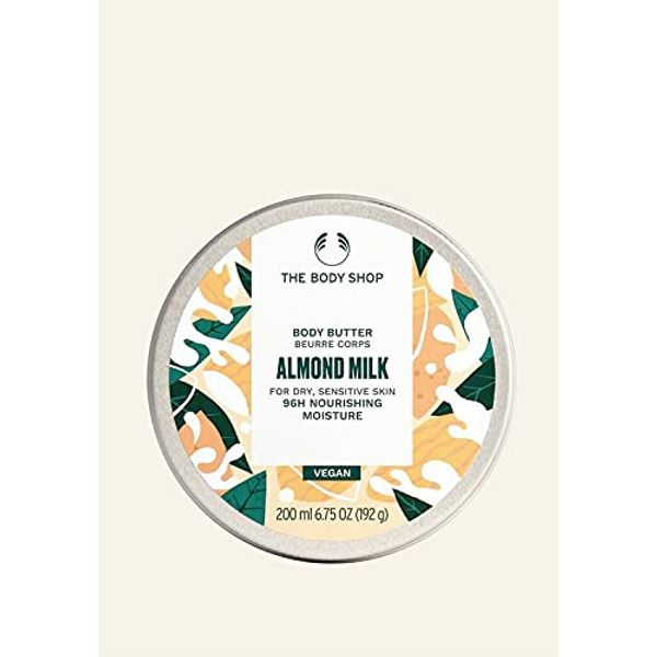 The Body Shop ALMOND MILK Body Butter for Dry, Sensitive Skin 96H Nourishing Moisture 200 L Vegan