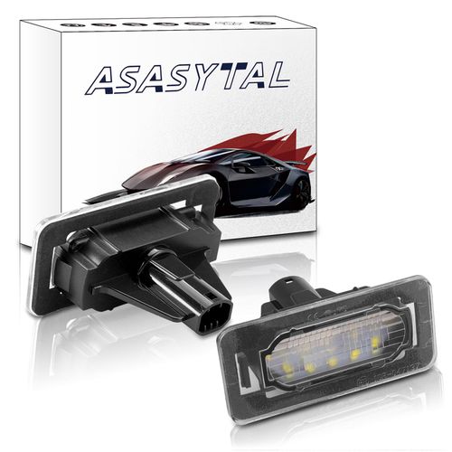 Asasytal License Plate Light Clear Lens Lamp Assembly 6000K Diamond White Direct Fit Replacement Lamp Compatible with Toyota Corolla 2014-2020, 2Pcs