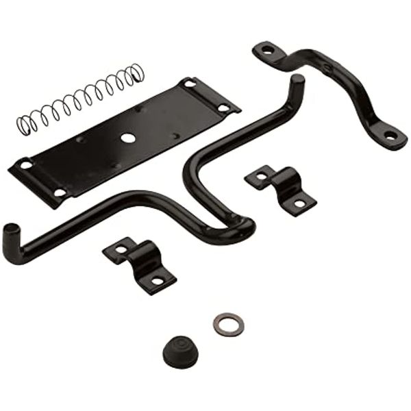 National Hardware N236-729 Stall and Gate Latch, 0, Black
