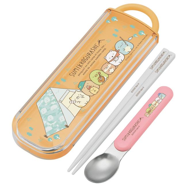 Skater CCA1 Sumikko Gurashi Chopsticks and Spoon Set, Camping, Made in Japan