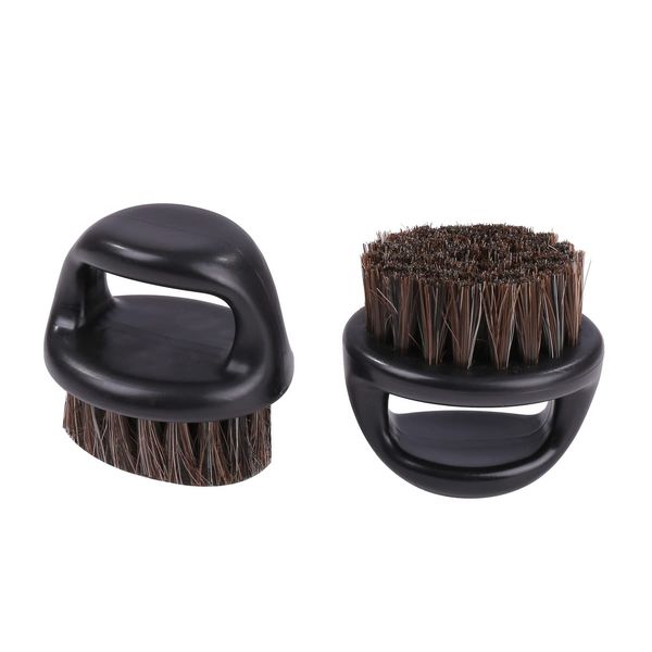 Fade Brush Hairdressing Brush 2pcs Professional Barber Beauty Salon Barber Haircut Haircut Commercial Clipper Beard Brush Black