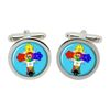 Rose Cross Christian Cufflinks in Chrome Box