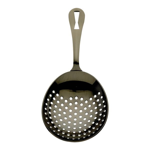 Barfly Julep Strainer, Stainless Steel, Black, 15.7 x 7.3 x 1.9 cm