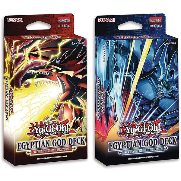 Set Egyptian God Slifer the Sky Dragon and Obelisk the Tormentor Trading Card Game Structure Decks