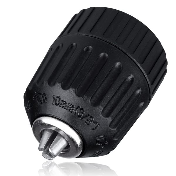 Mesee 0.8-10mm Capacity Keyless Drill Chuck 3/8''-24UNF Mount Thread Impact Chuck Adapter Converter Quick Release Electric Drill Conversion Tool Accessory