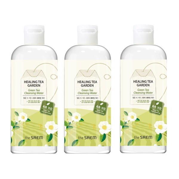 The Saem (Cosmetics) The Saem Healing Tea Garden Green Tea Cleansing Water 500ml x 3