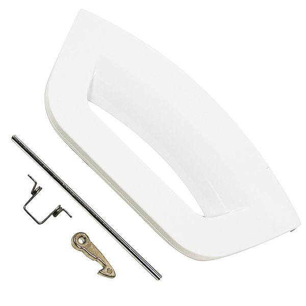 SPARES2GO White Door Handle Kit compatible with Hotpoint Washing Machine