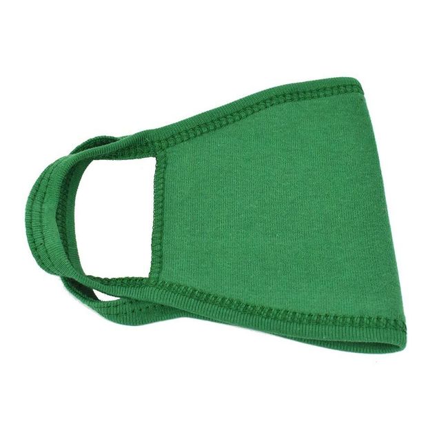 40359 Reusable Unisex Face Mask with Round/Ear Loop - 100% Cotton (GREEN)