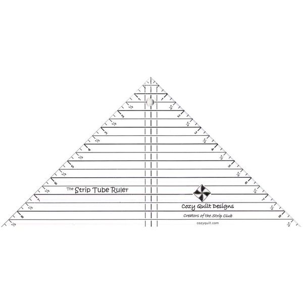Cozy Quilt Designs Strip Tube Ruler, Quilting Ruler, 1 to 9.5 inches, Multi, Square, 1/4 inches graduation range, Imperial