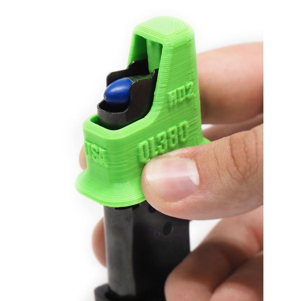 Hilljak 380 ACP Single Stack Magazine Speed Loader, Quickie Loader (Neon Green)