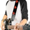 Buckle-Down Guitar Strap - Superman Shield Black - 2" Wide - 29-54" Length