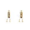 Pair Carpet Stair Rod Brackets Solid Brass Swivel Hinge | Renovator's Supply