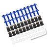 Partuto 20pcs M5 Motorcycle Windscreen Screw Fairing Windscreen Bolt Blue Replacement